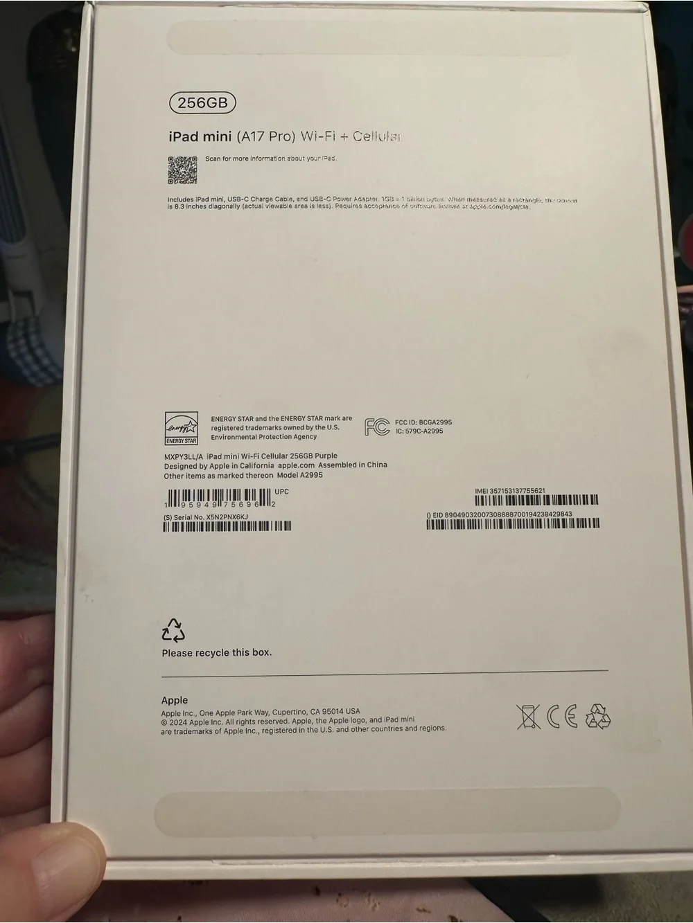 IPad mini (A17 Pro) Wi-Fi + Cellular